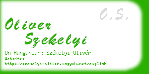 oliver szekelyi business card